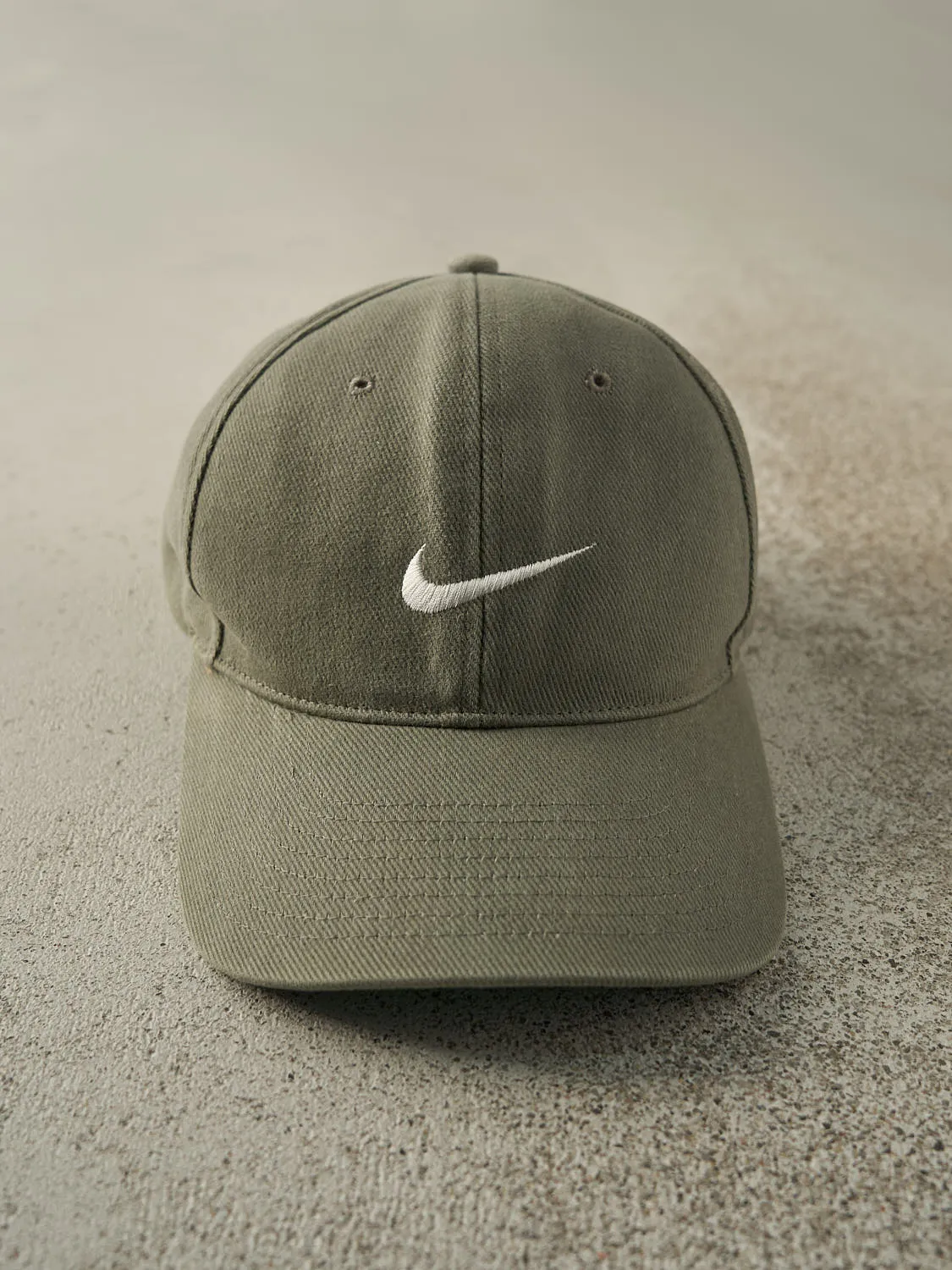 Vintage Y2K Washed Green Nike Snapback sold by Rebalance Vintage