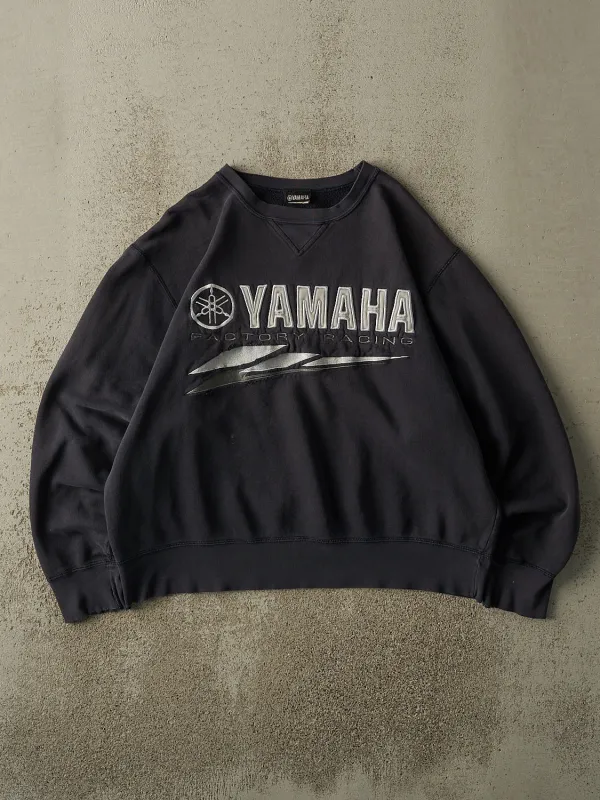 Vintage 90s Faded Black Yamaha Racing Embroidered Boxy Crewneck (L/XL) sold by Rebalance Vintage