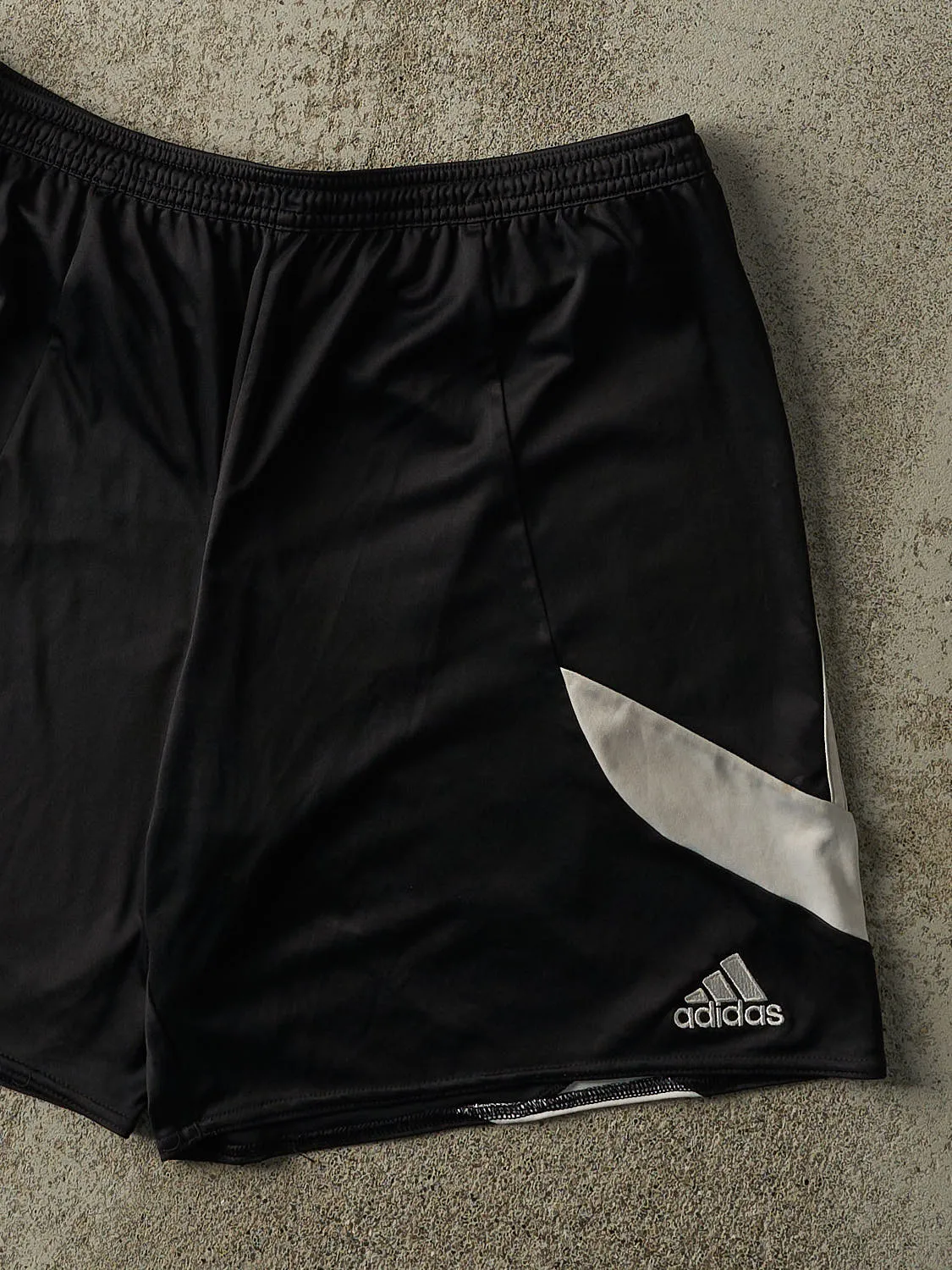 Vintage 90s Black & White Adidas Track Shorts (34x7) sold by Rebalance Vintage product image thumbnail 3