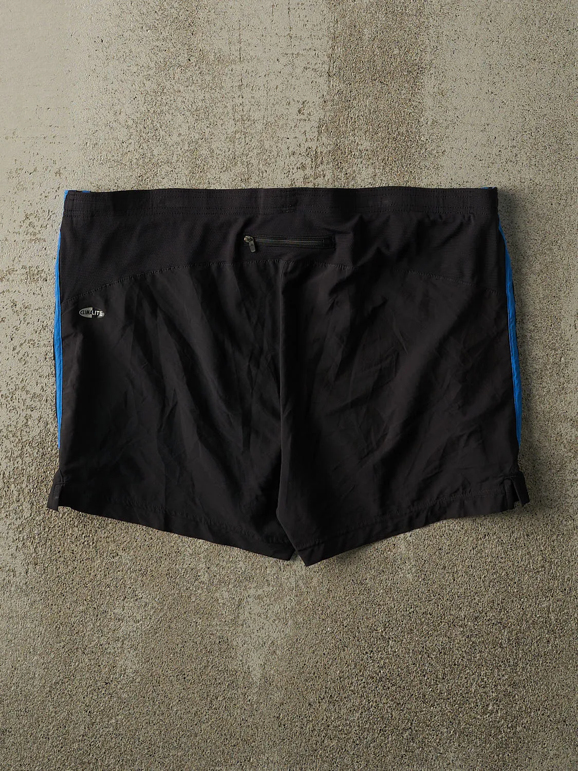 Vintage Y2K Black & Blue Adidas Striped Track Shorts (39x5) sold by Rebalance Vintage product image thumbnail 2