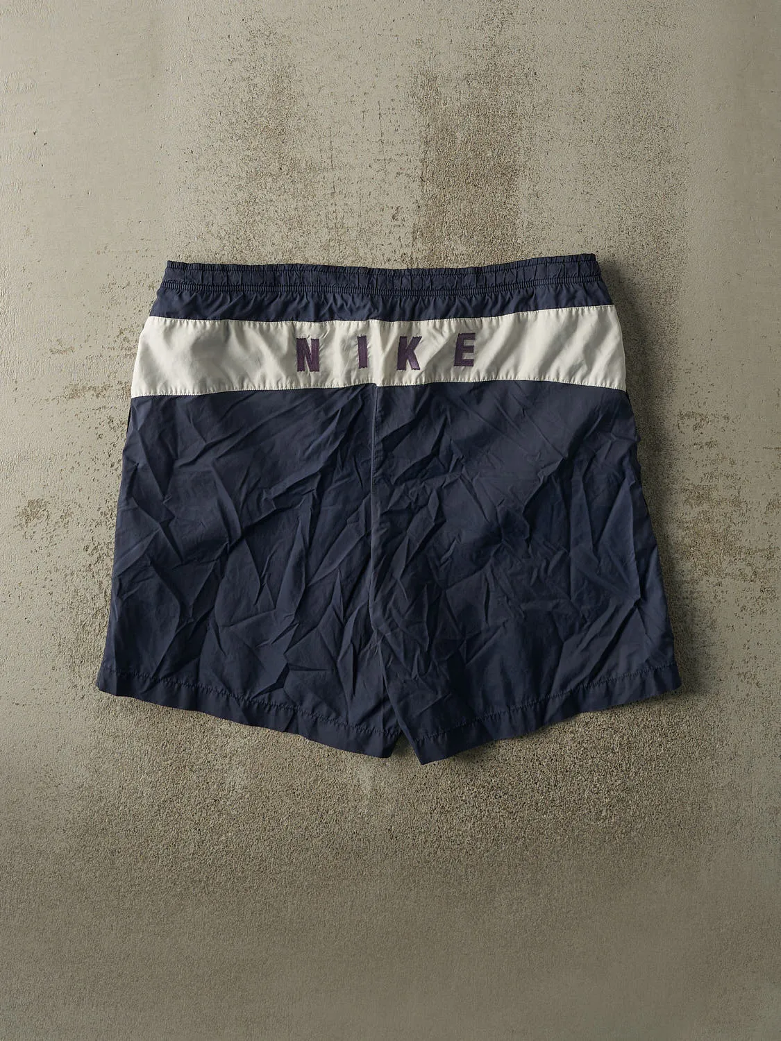 Vintage Y2K Navy Blue Nike Nylon Track Shorts (39x8.5) sold by Rebalance Vintage product image thumbnail 2