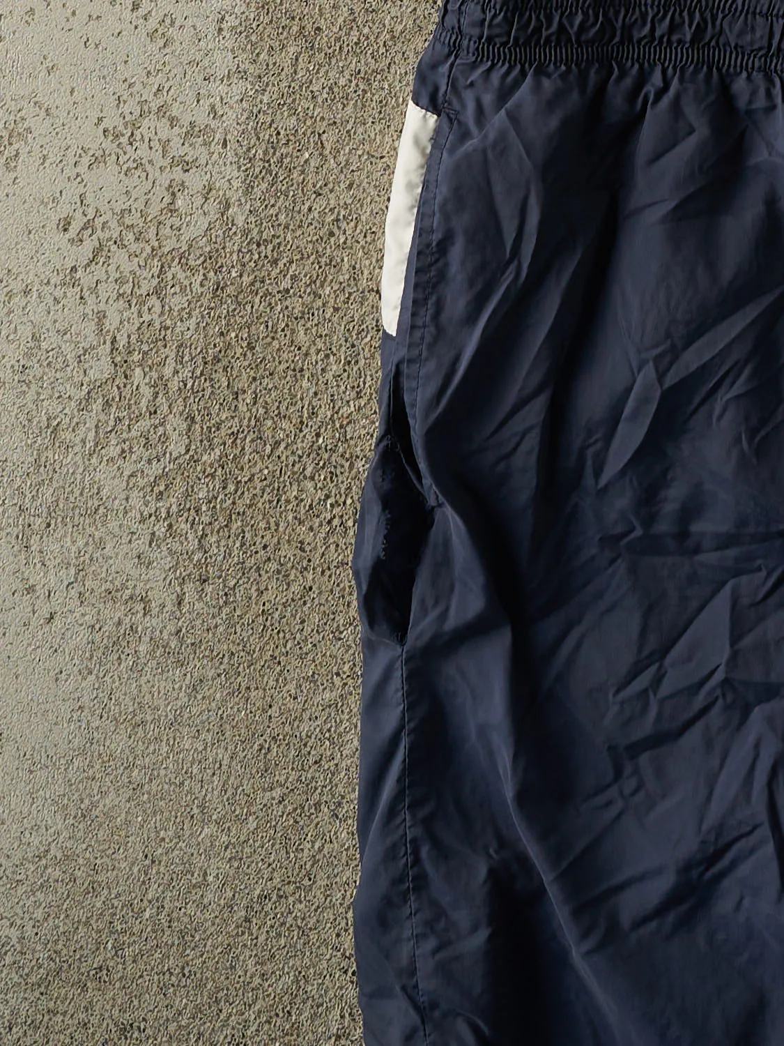 Vintage Y2K Navy Blue Nike Nylon Track Shorts (39x8.5) sold by Rebalance Vintage product image thumbnail 4