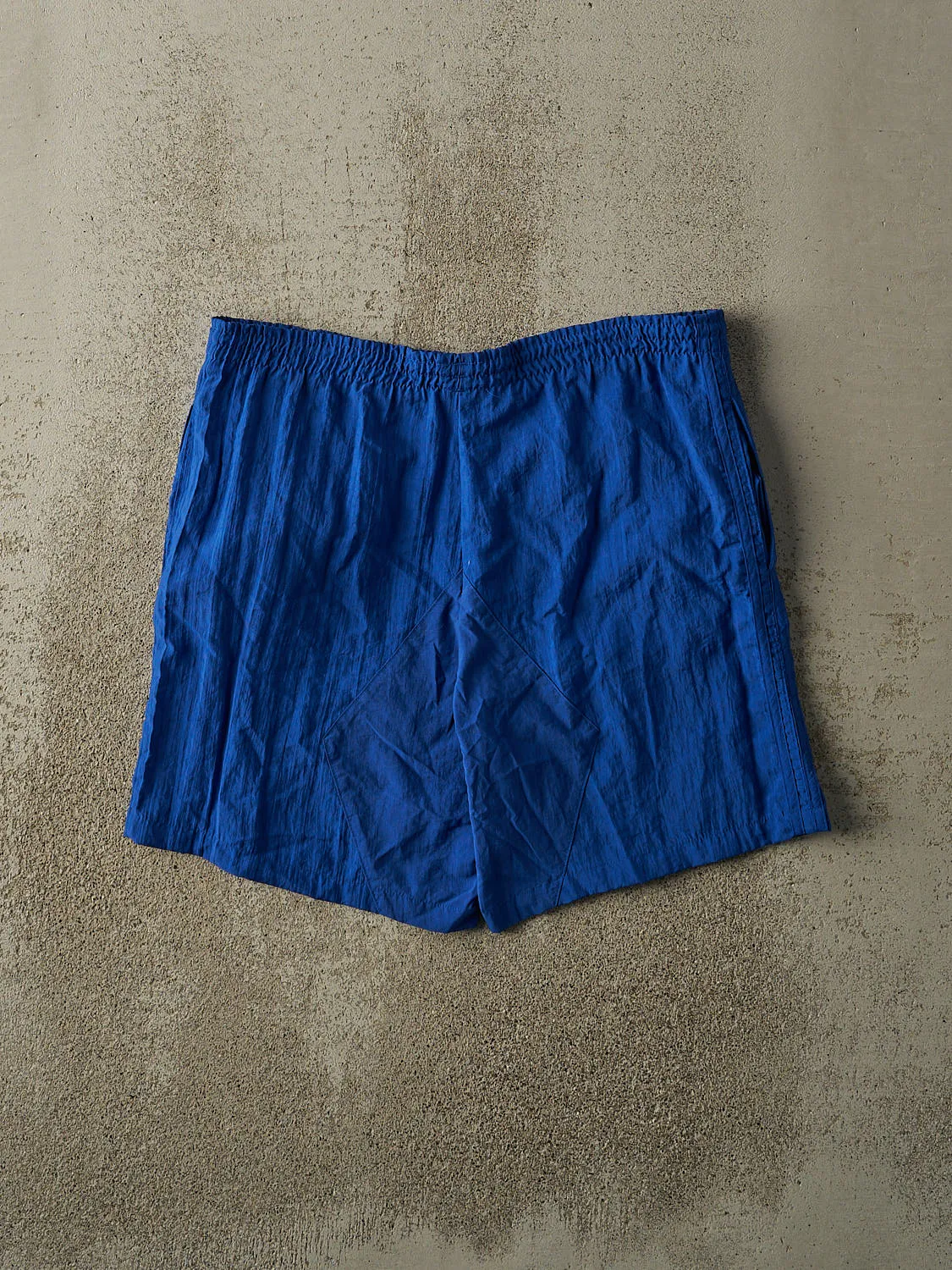 Vintage 90s Blue Adidas Embroidered Nylon Track Shorts (34x8) sold by Rebalance Vintage product image thumbnail 2