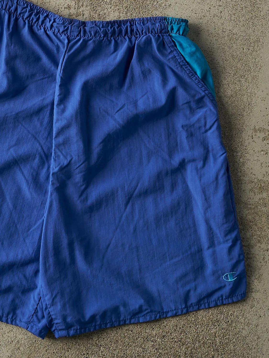 Vintage 90s Blue Champion Nylon Track Shorts (28x8) sold by Rebalance Vintage product image thumbnail 3
