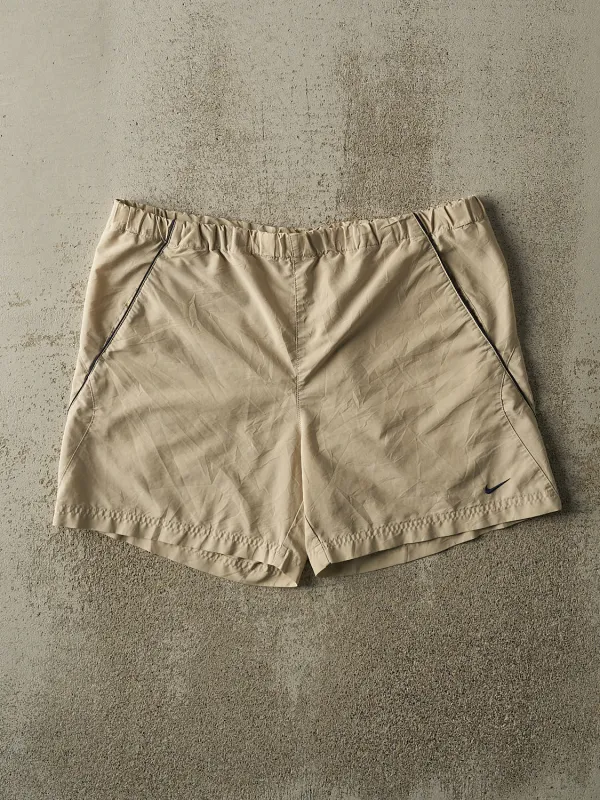 Vintage Y2K Beige Nike Nylon Track Shorts (36.5x7) sold by Rebalance Vintage