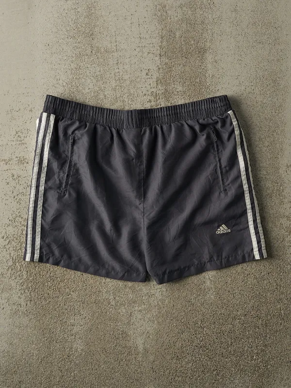 Vintage 90s Charcoal Grey Adidas Track Shorts (35.5x4.5) sold by Rebalance Vintage