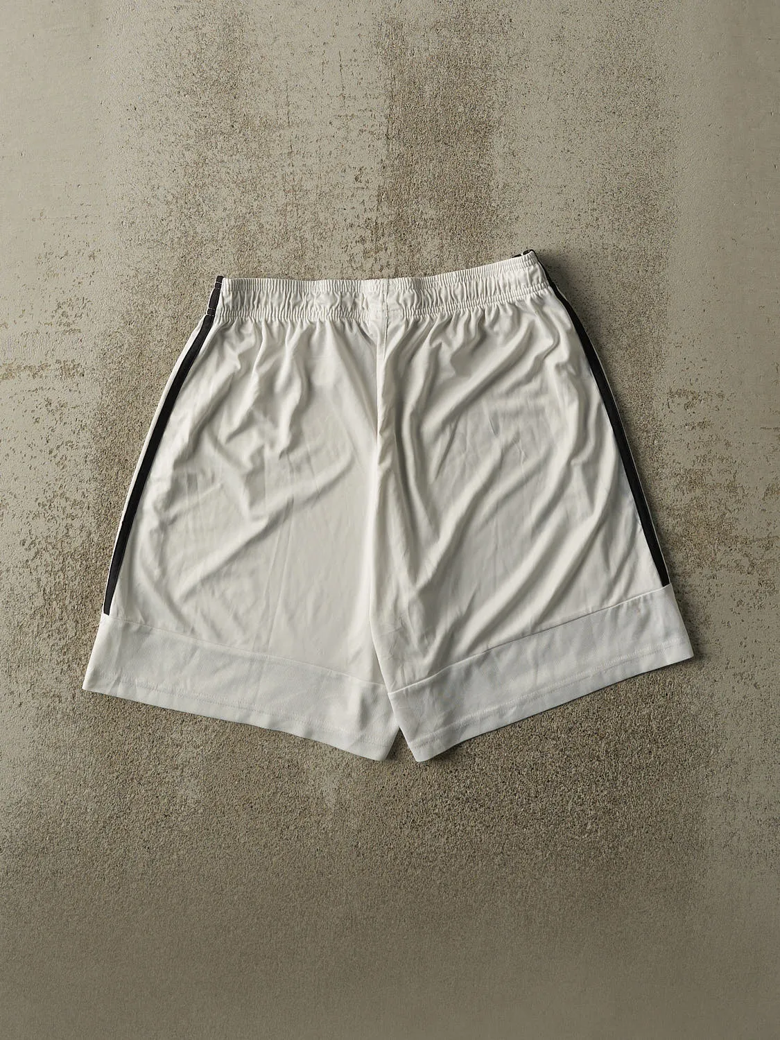 Vintage Y2K White Adidas Striped Track Shorts (28x7) sold by Rebalance Vintage product image thumbnail 2