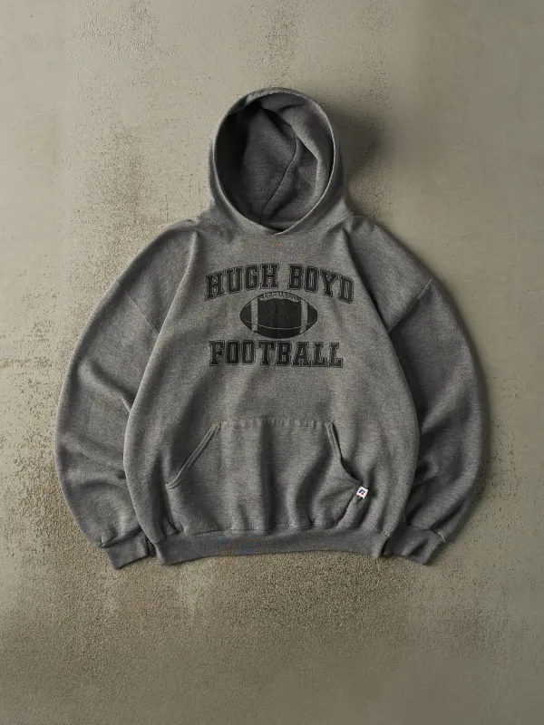 Vintage Y2K Grey Hugh Boyd Football Russell Athletic Hoodie (M/L) sold by Rebalance Vintage