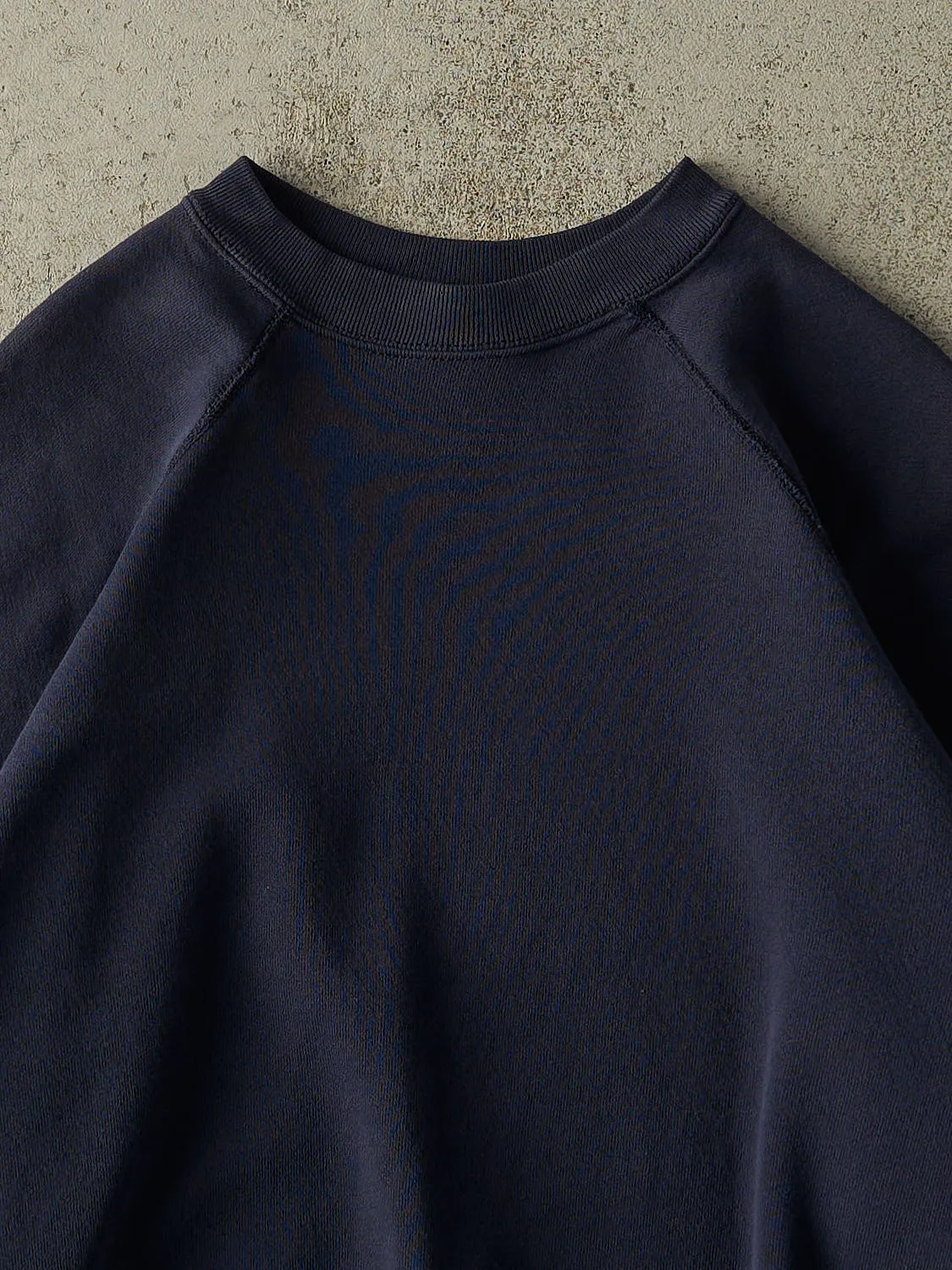 Vintage 80s Navy Blue Blank Crewneck (L) sold by Rebalance Vintage product image thumbnail 2