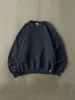 Vintage 90s Navy Blue Russell Athletic Blank Crewneck (L/XL) sold by Rebalance Vintage