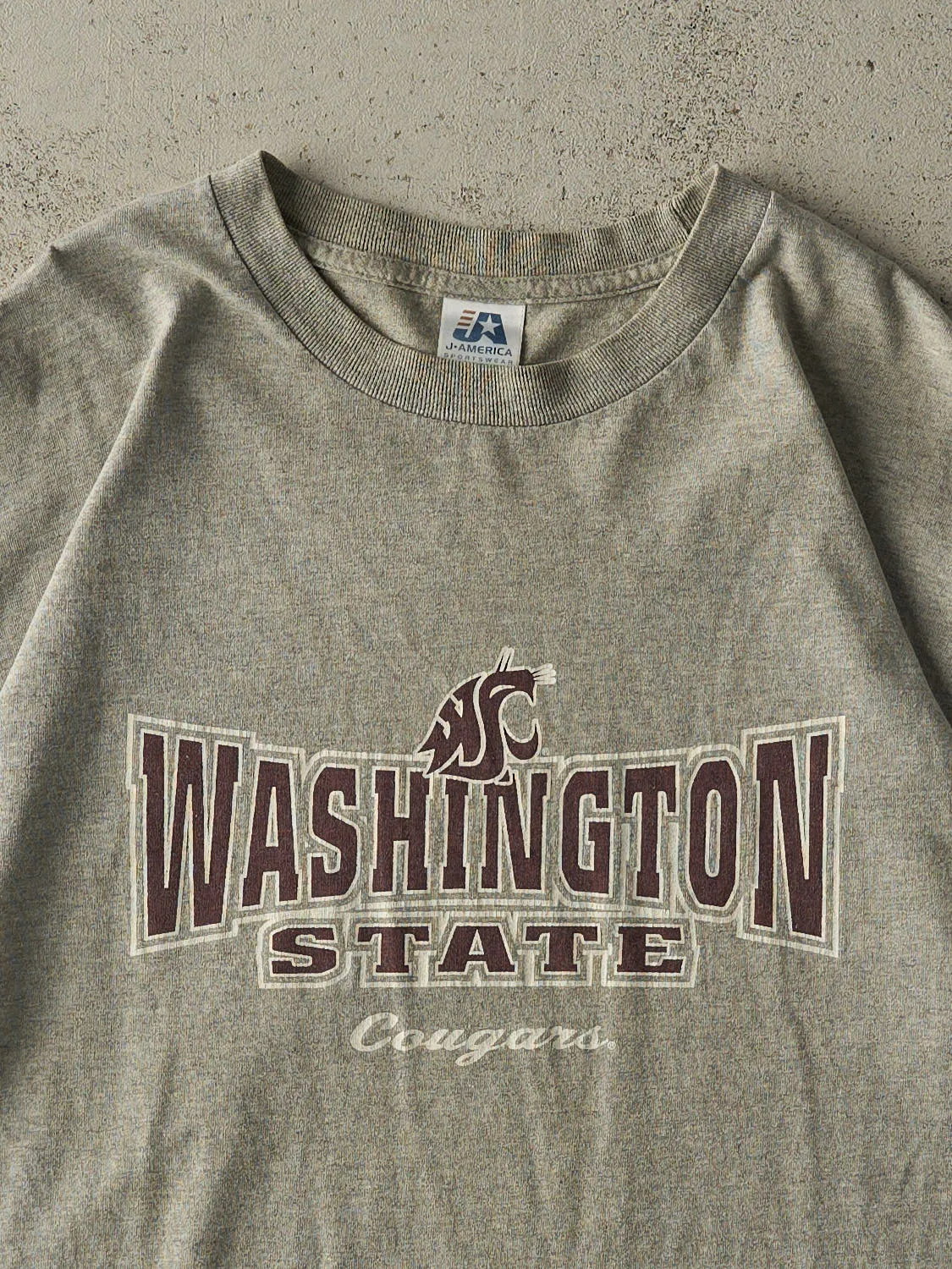 Vintage Y2K Grey Washington State Cougars Tee (L) sold by Rebalance Vintage product image thumbnail 2