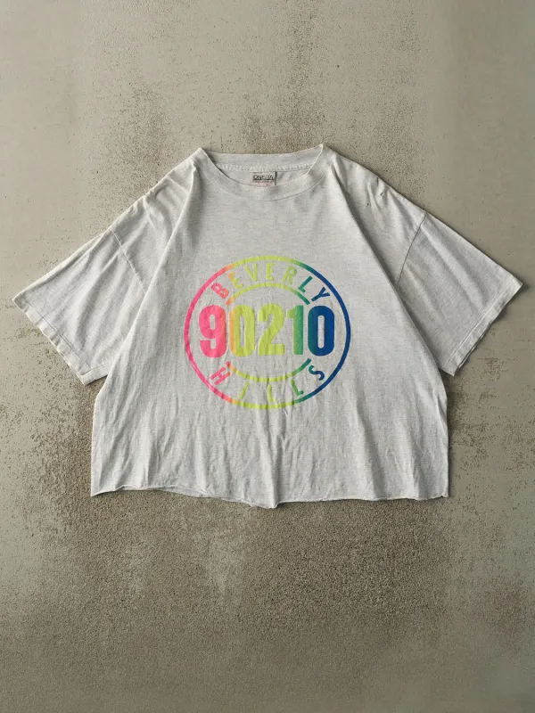 Vintage 90s Heather Grey Beverly Hills 90210 Cropped Tee (M/L) sold by Rebalance Vintage