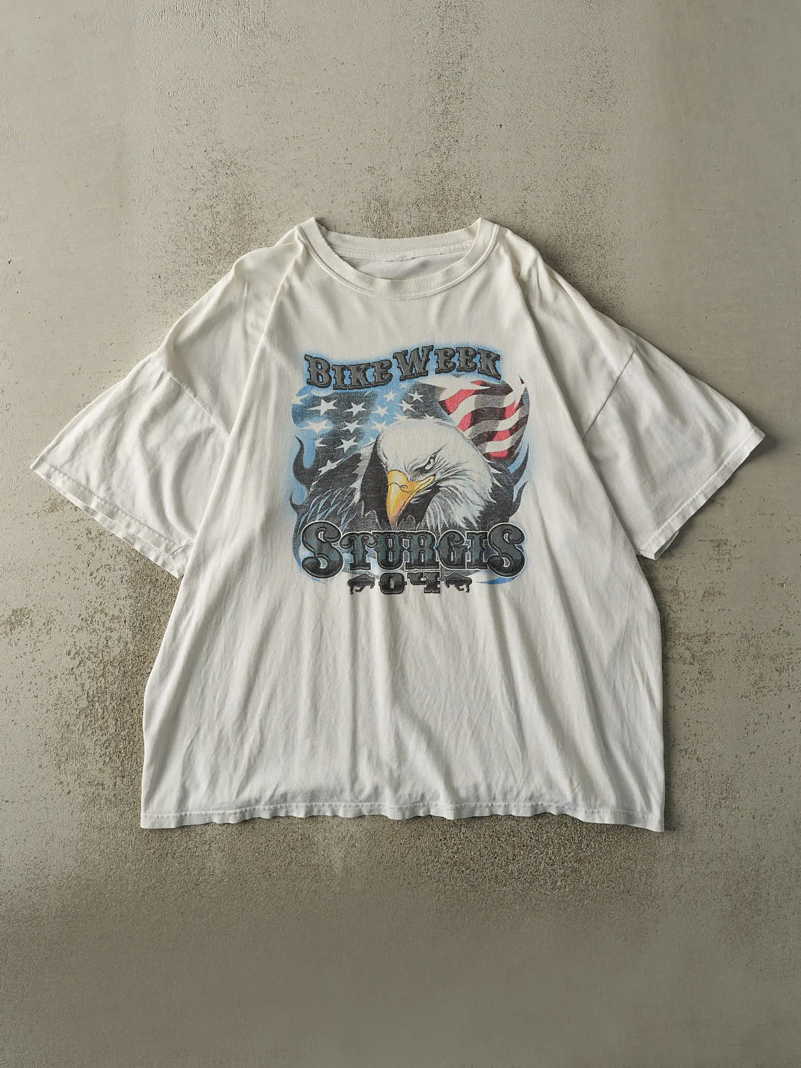 Vintage 04' White Sturgis Bike Week Tee (XL) sold by Rebalance Vintage