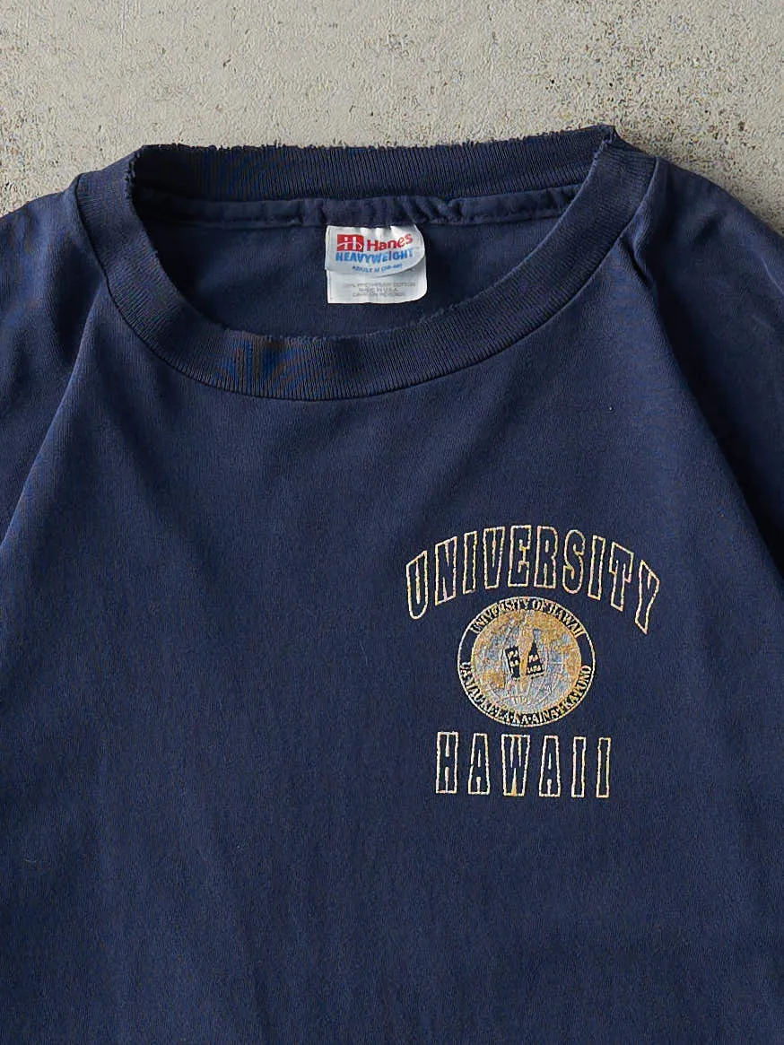 Vintage 90s Navy Blue University of Hawaii Single Stitch Tee (S) sold by Rebalance Vintage product image thumbnail 4