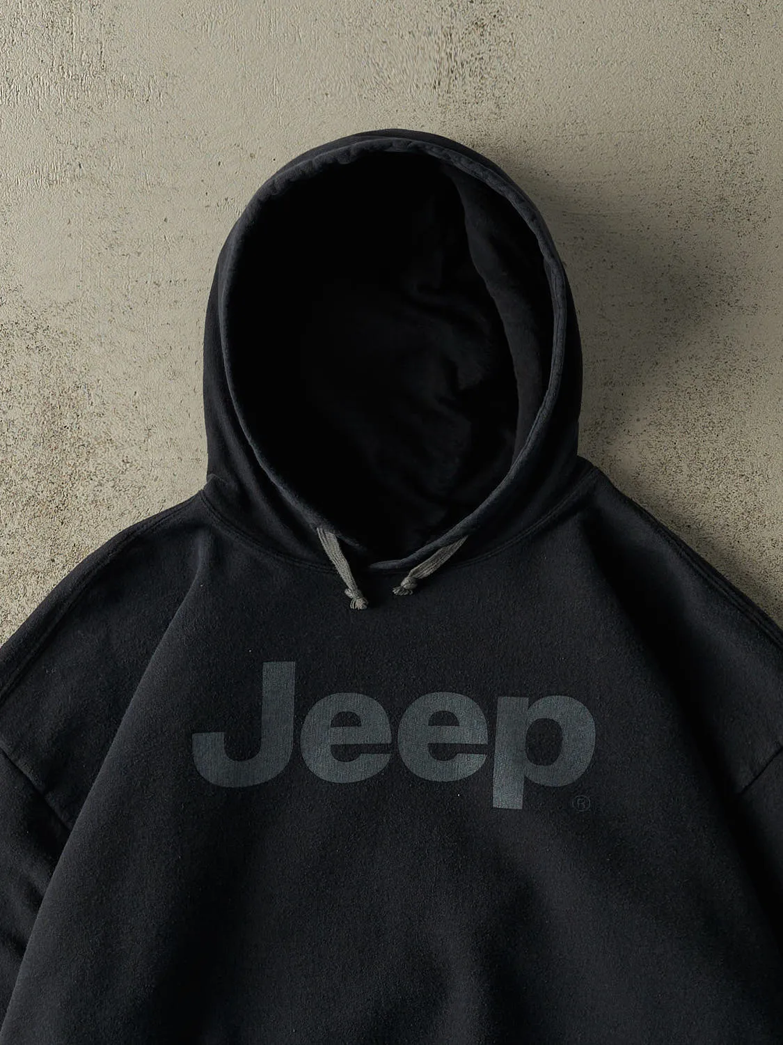 Vintage Y2K Black Jeep Boxy Hoodie (L/XL) sold by Rebalance Vintage product image thumbnail 3