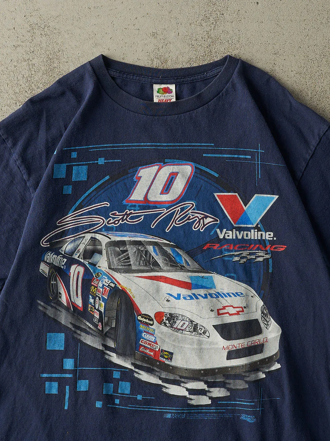 Vintage 05' Navy Blue Nascar #10 Scott Riggs Racing Tee (XL) sold by Rebalance Vintage product image thumbnail 3