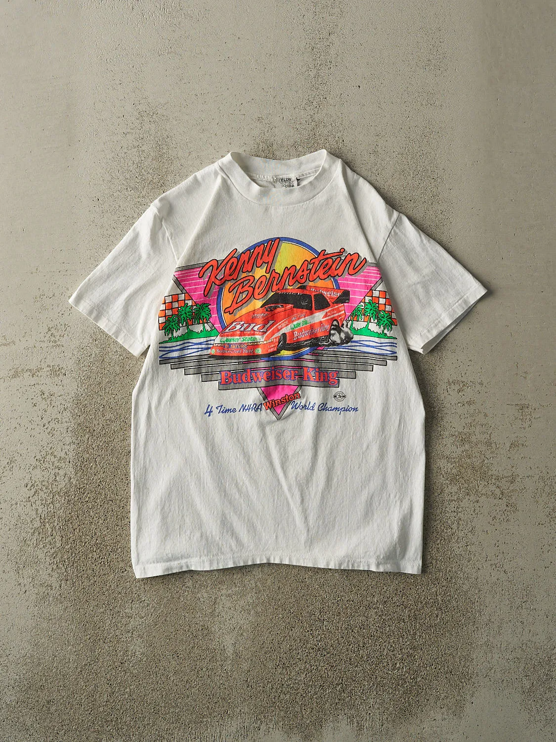 Vintage 89' White Kenny Bernstein Racing Tee (S/M) sold by Rebalance Vintage