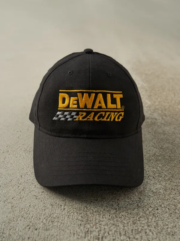 Vintage Y2K Black DeWalt Racing Embroidered Velcro Hat sold by Rebalance Vintage