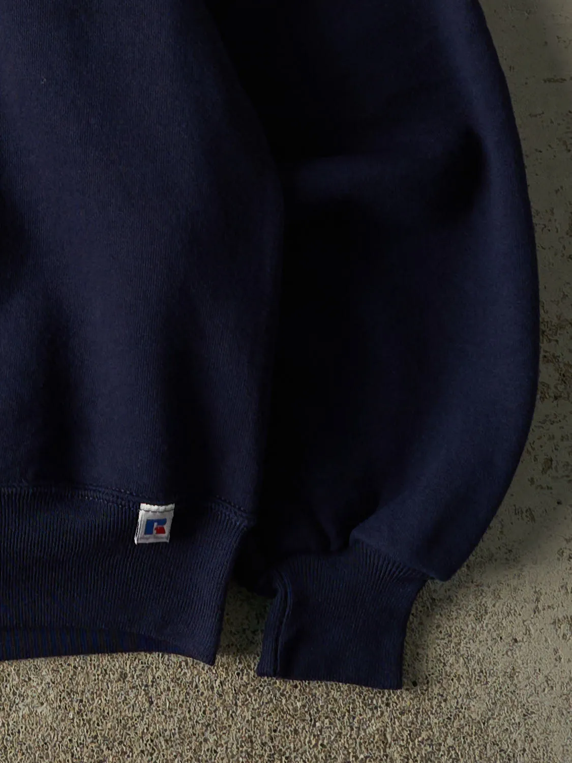 Vintage 90s Navy Blue Russell Athletic Blank Crewneck (M) sold by Rebalance Vintage product image thumbnail 3