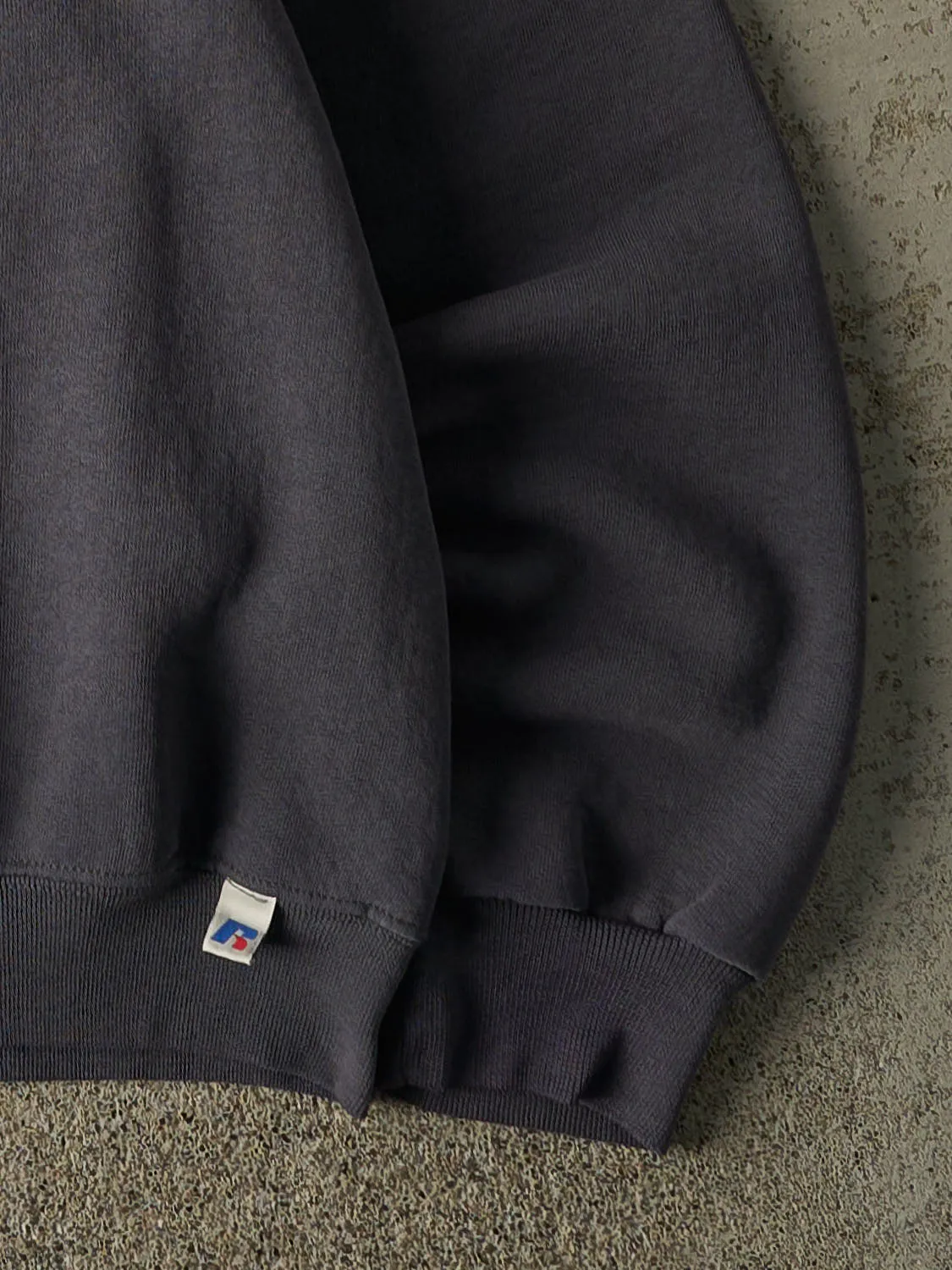 Vintage Y2K Slate Blue Russell Athletic Blank Boxy Crewneck (M/L) sold by Rebalance Vintage product image thumbnail 3