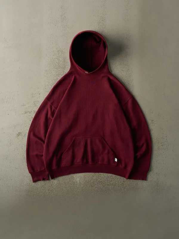 Vintage 90s Burgundy Discus Athletic Blank Hoodie (XL) sold by Rebalance Vintage