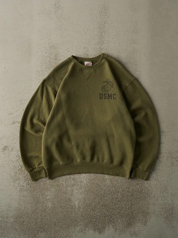 Vintage 90s Green USMC Crewneck (M/L) sold by Rebalance Vintage