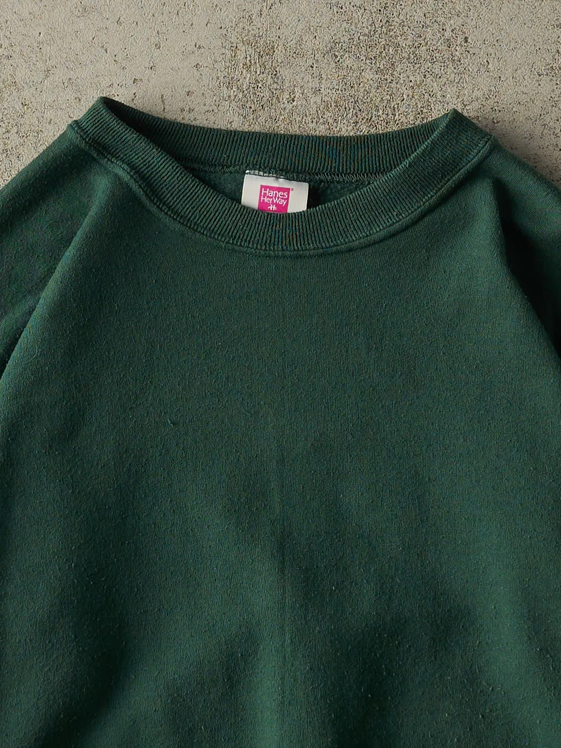 Vintage 90s Green Blank Crewneck (M/L) sold by Rebalance Vintage product image thumbnail 2