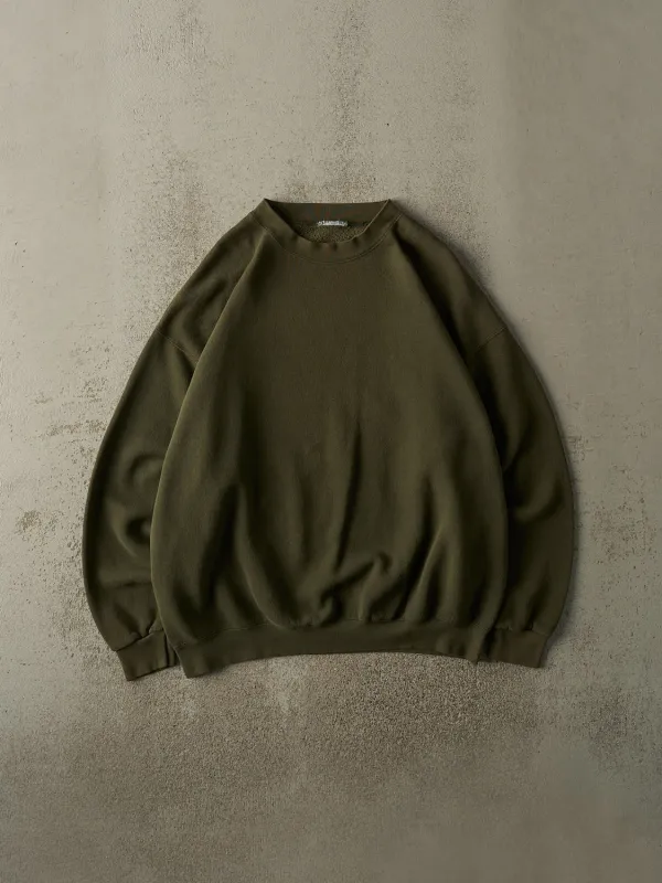 Vintage 90s Green Blank Crewneck (XL) sold by Rebalance Vintage