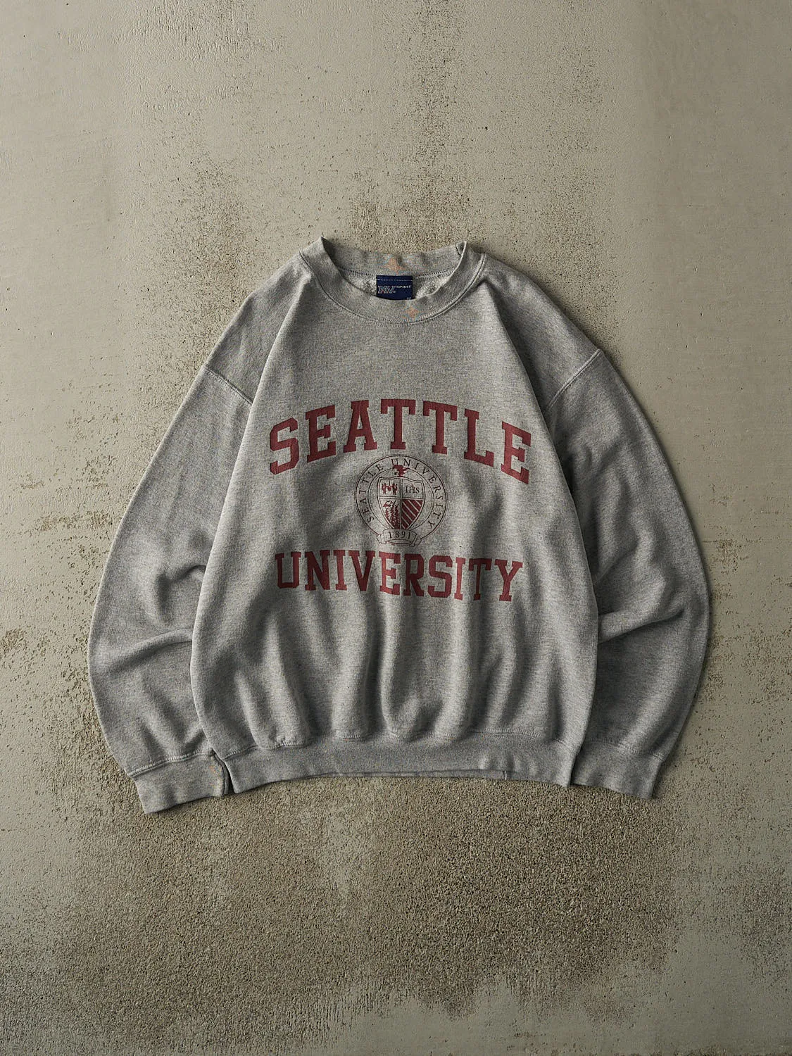 Vintage 90s Grey Seattle University Crewneck (M) sold by Rebalance Vintage