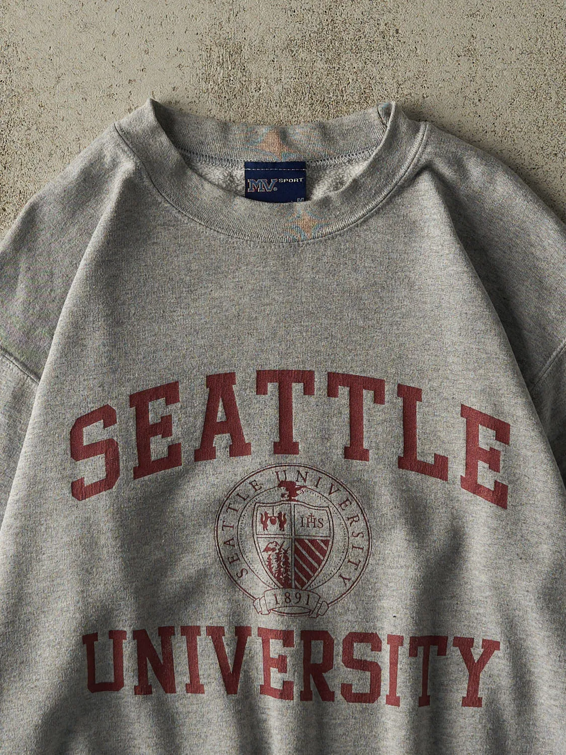 Vintage 90s Grey Seattle University Crewneck (M) sold by Rebalance Vintage product image thumbnail 2