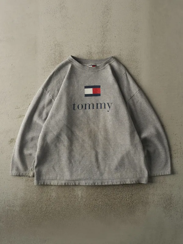 Vintage 90s Grey Tommy Hilfiger Crewneck (XXL) made by Rebalance Vintage