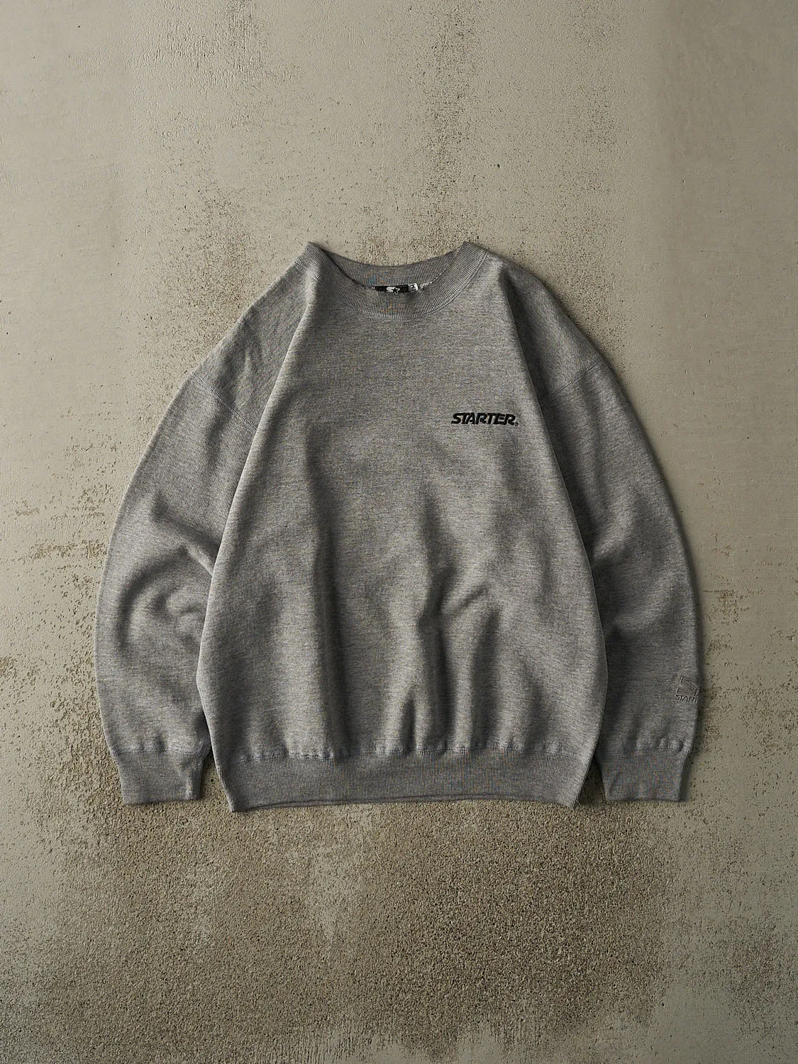 Vintage 90s Grey Starter Embroidered Crewneck (M) sold by Rebalance Vintage