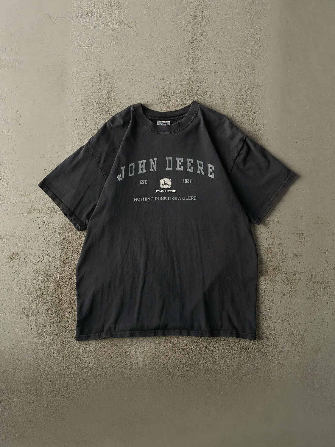 Vintage Y2K Faded Navy John Deere Tee (L) sold by Rebalance Vintage