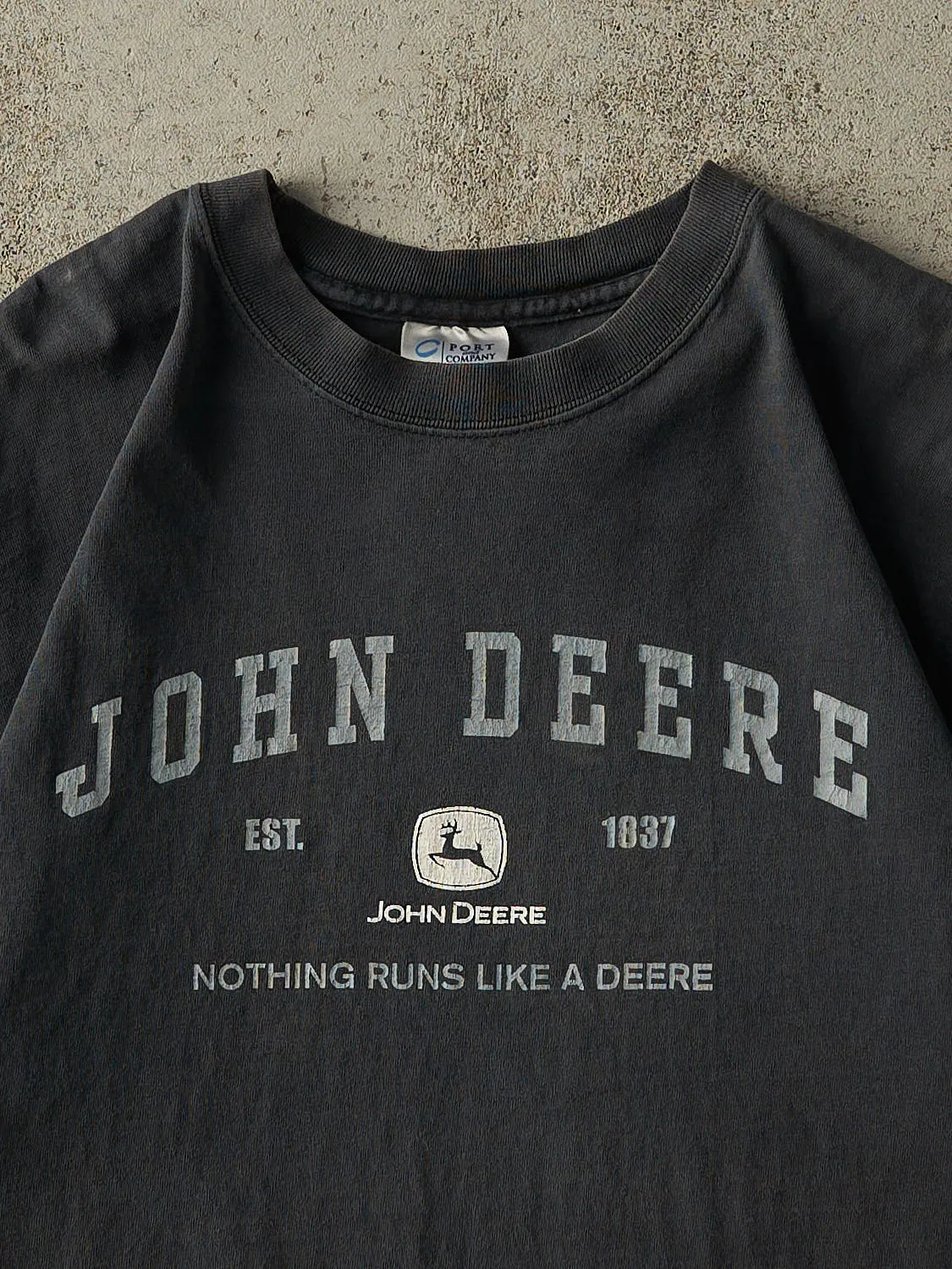 Vintage Y2K Faded Navy John Deere Tee (L) sold by Rebalance Vintage product image thumbnail 3