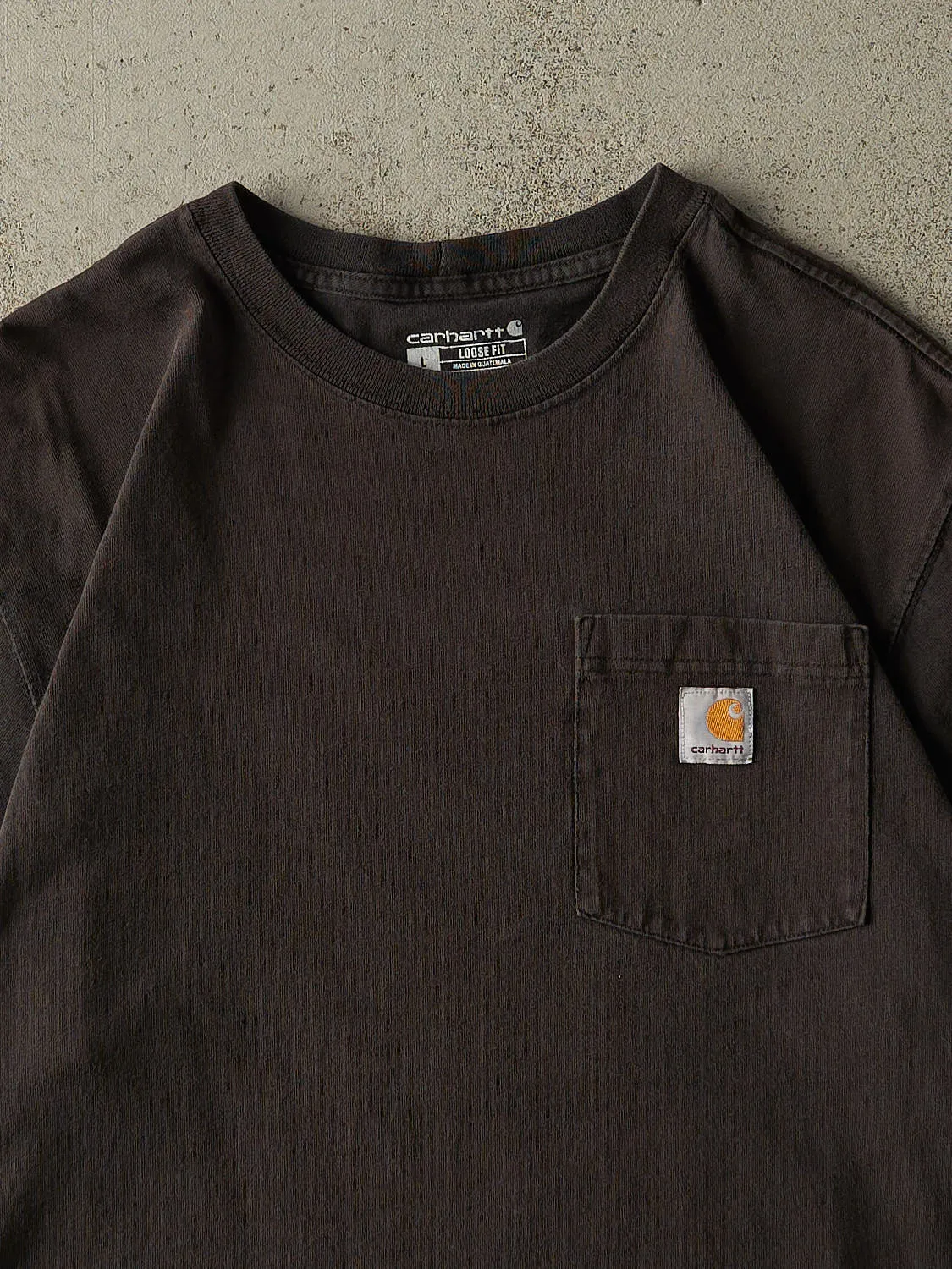 Vintage Y2K Faded Black Carhartt Pocket Tee (XL) sold by Rebalance Vintage product image thumbnail 2