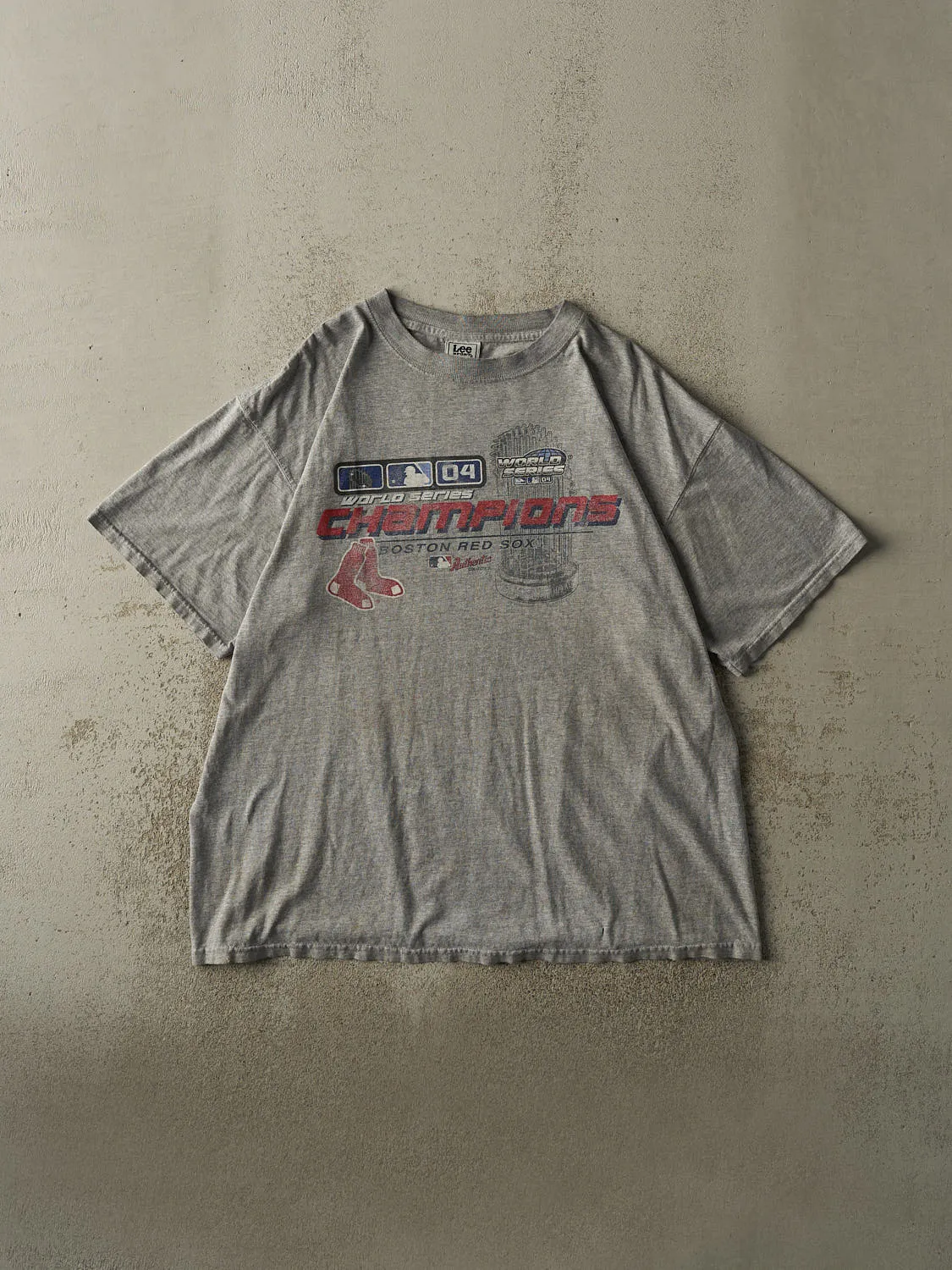 Vintage 04' Grey Boston Red Sox World Series Champions Tee (XL/XXL) sold by Rebalance Vintage