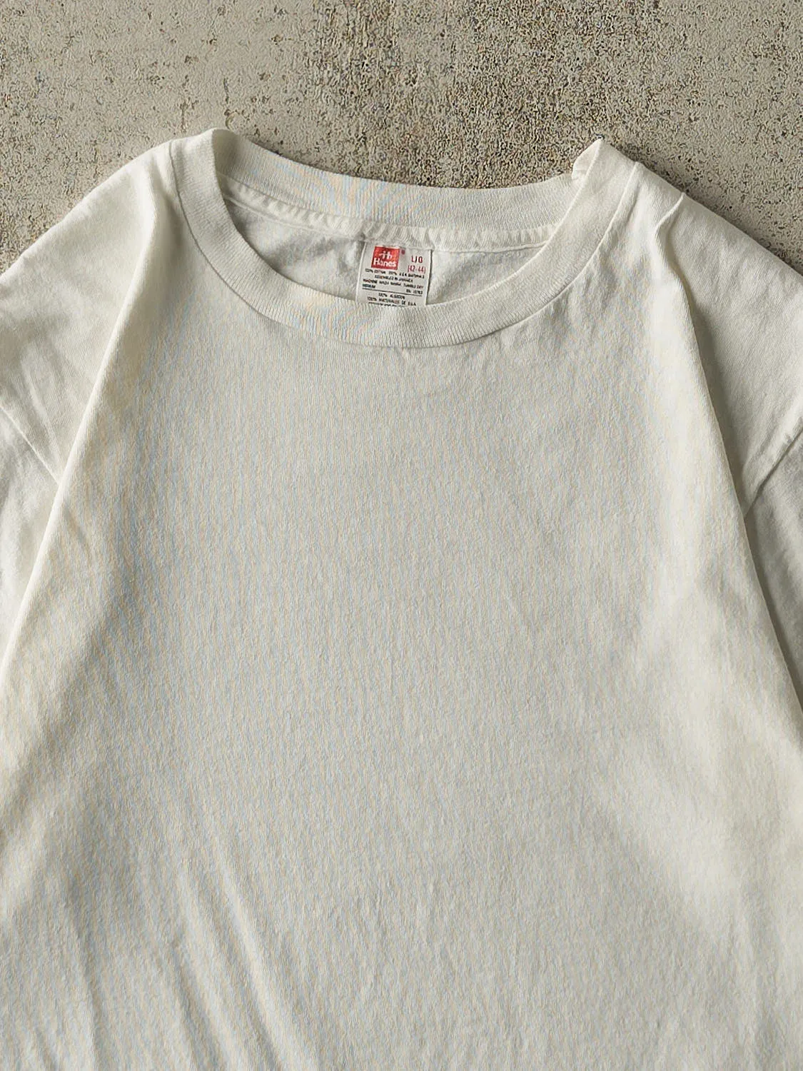 Vintage 90s White Blank Single Stitch Tee (S/M) sold by Rebalance Vintage product image thumbnail 2