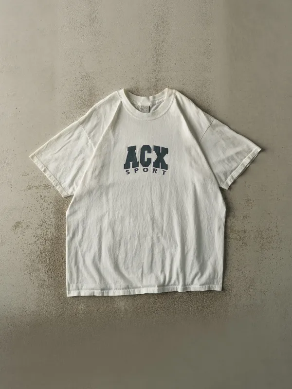 Vintage 90s White ACX Sport Tee (XL) sold by Rebalance Vintage