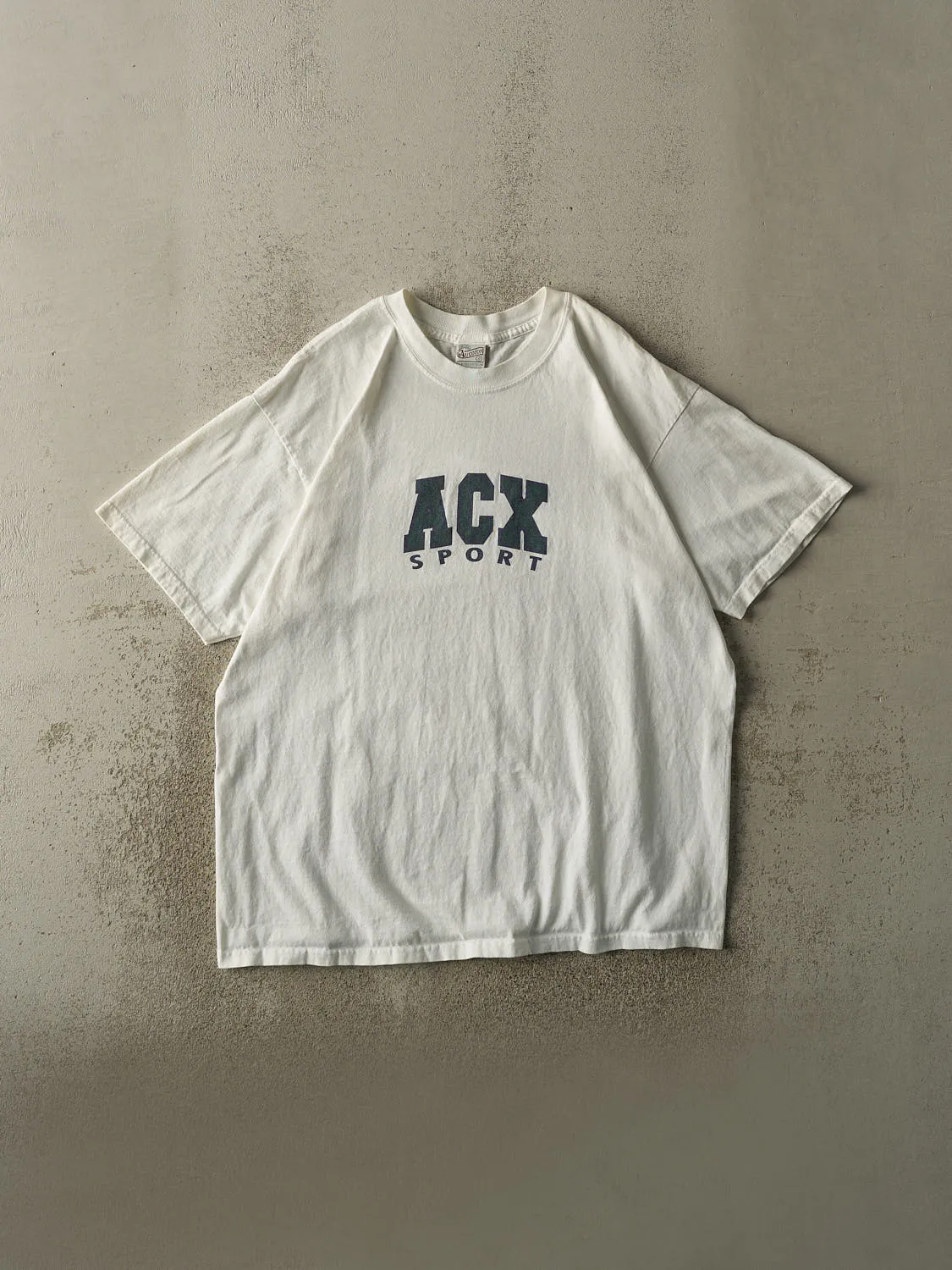 Vintage 90s White ACX Sport Tee (XL) sold by Rebalance Vintage