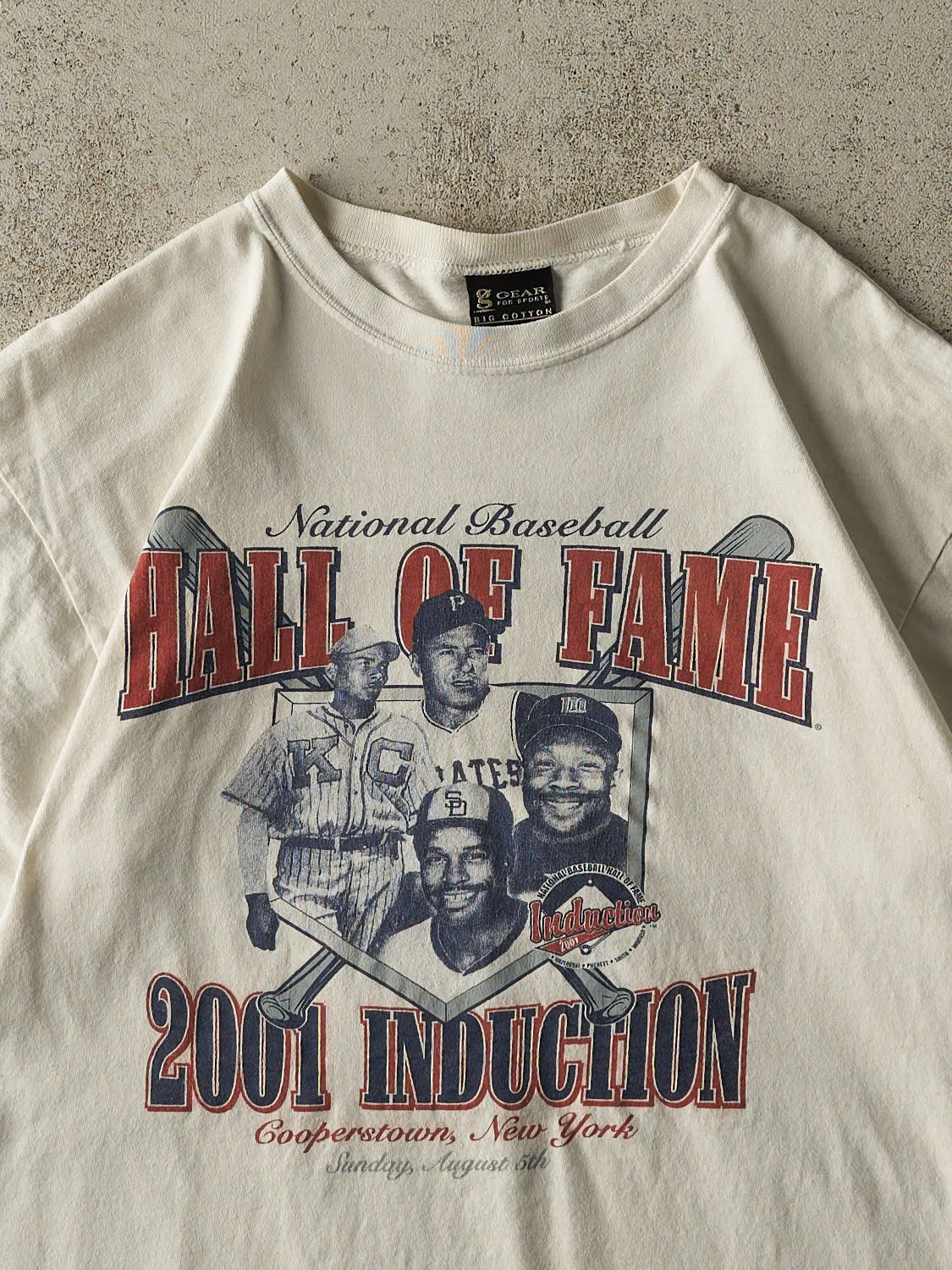 Vintage 01' White National Baseball Hall Of Fame Induction Tee (M/L) sold by Rebalance Vintage product image thumbnail 2