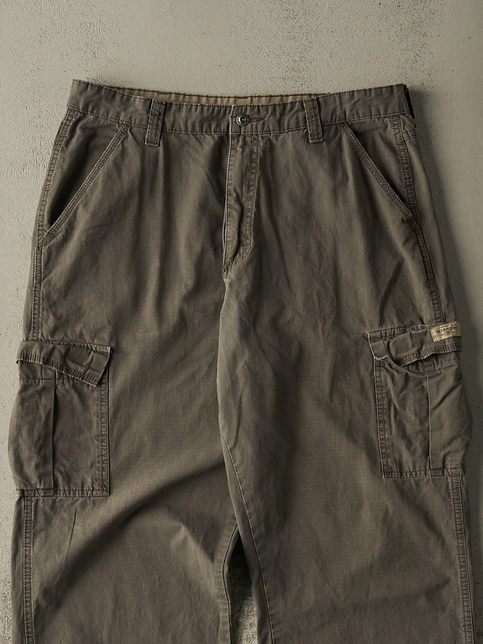 Vintage Y2K Grey Wrangler Cargo Pants (36x30) sold by Rebalance Vintage product image thumbnail 3
