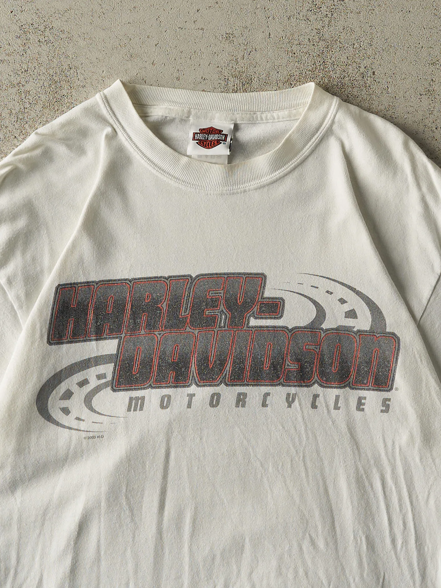Vintage 03' White San Francisco Harley Davidson Tee (M/L) sold by Rebalance Vintage product image thumbnail 3