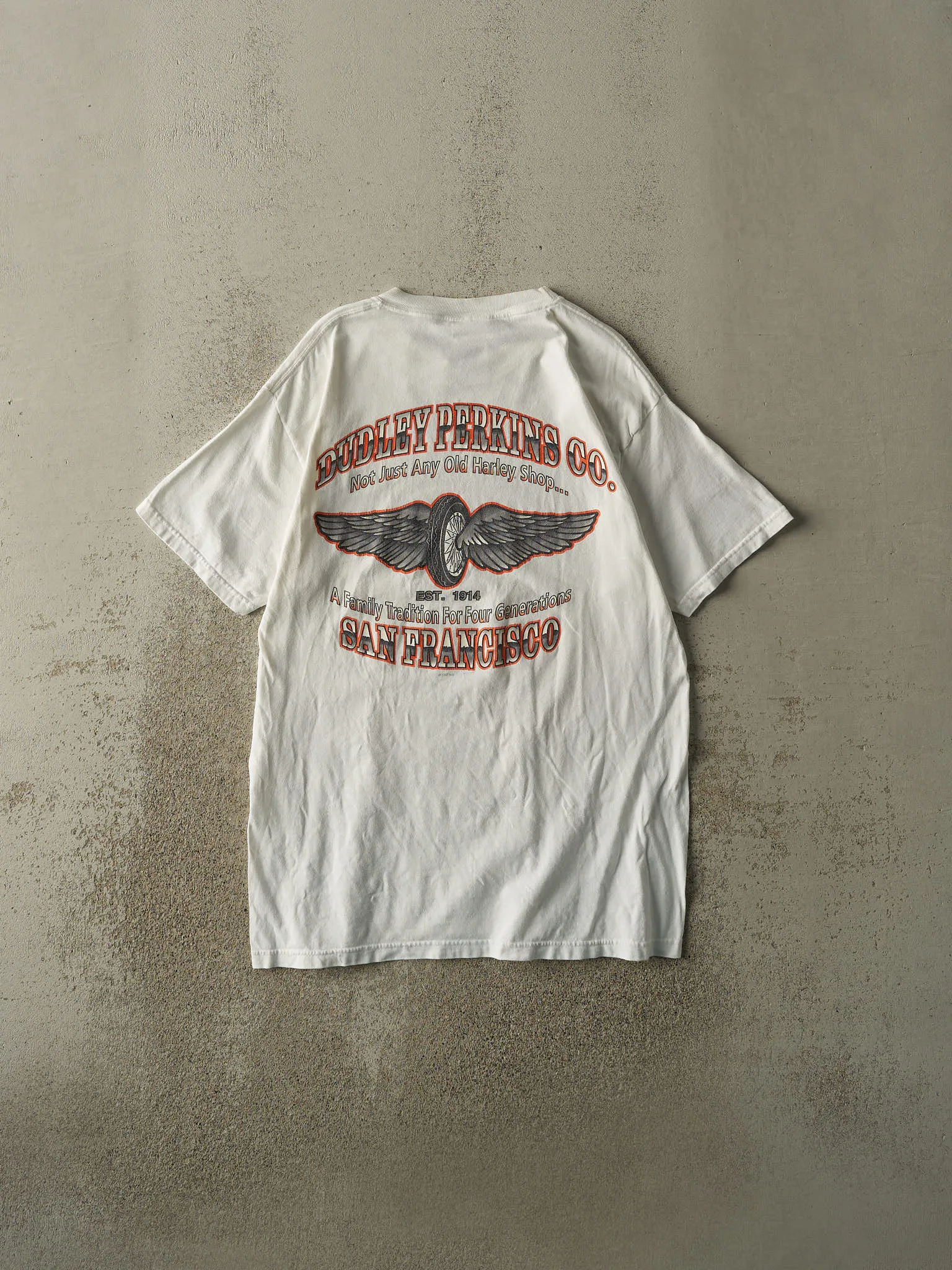 Vintage 03' White San Francisco Harley Davidson Tee (M/L) sold by Rebalance Vintage product image thumbnail 2