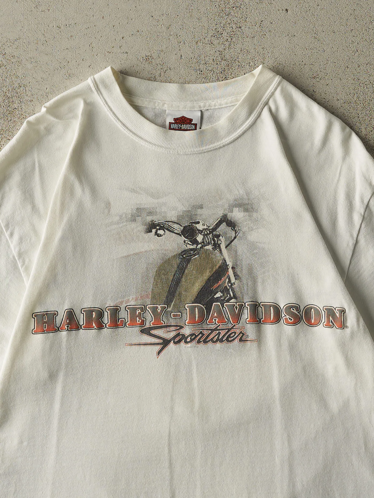 Vintage 04' White Spokane WA Harley Davidson Tee (L) sold by Rebalance Vintage product image thumbnail 3