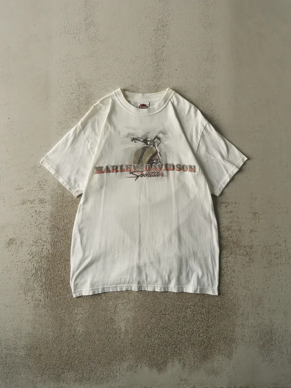 Vintage 04' White Spokane WA Harley Davidson Tee (L) sold by Rebalance Vintage