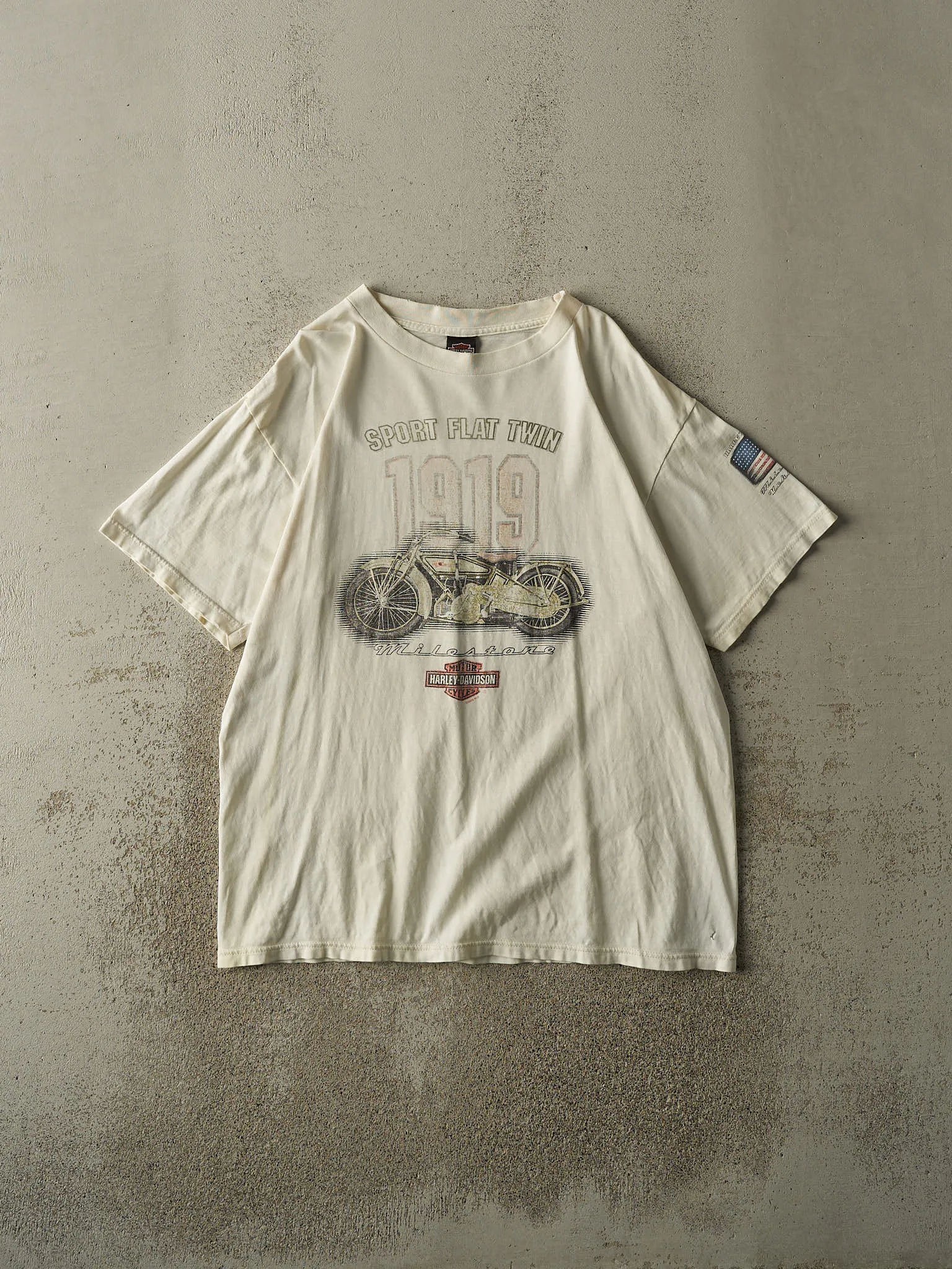 Vintage 00' Beige Los Angeles California Harley Davidson Tee (L/XL) sold by Rebalance Vintage