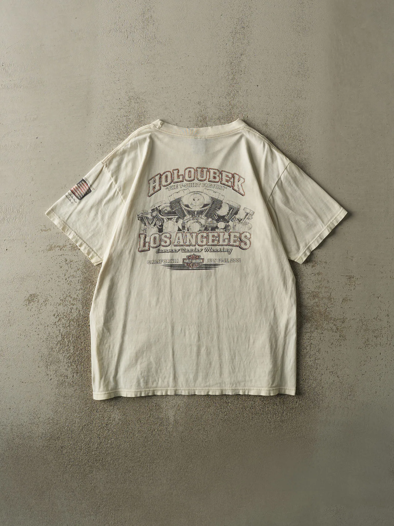 Vintage 00' Beige Los Angeles California Harley Davidson Tee (L/XL) sold by Rebalance Vintage product image thumbnail 2