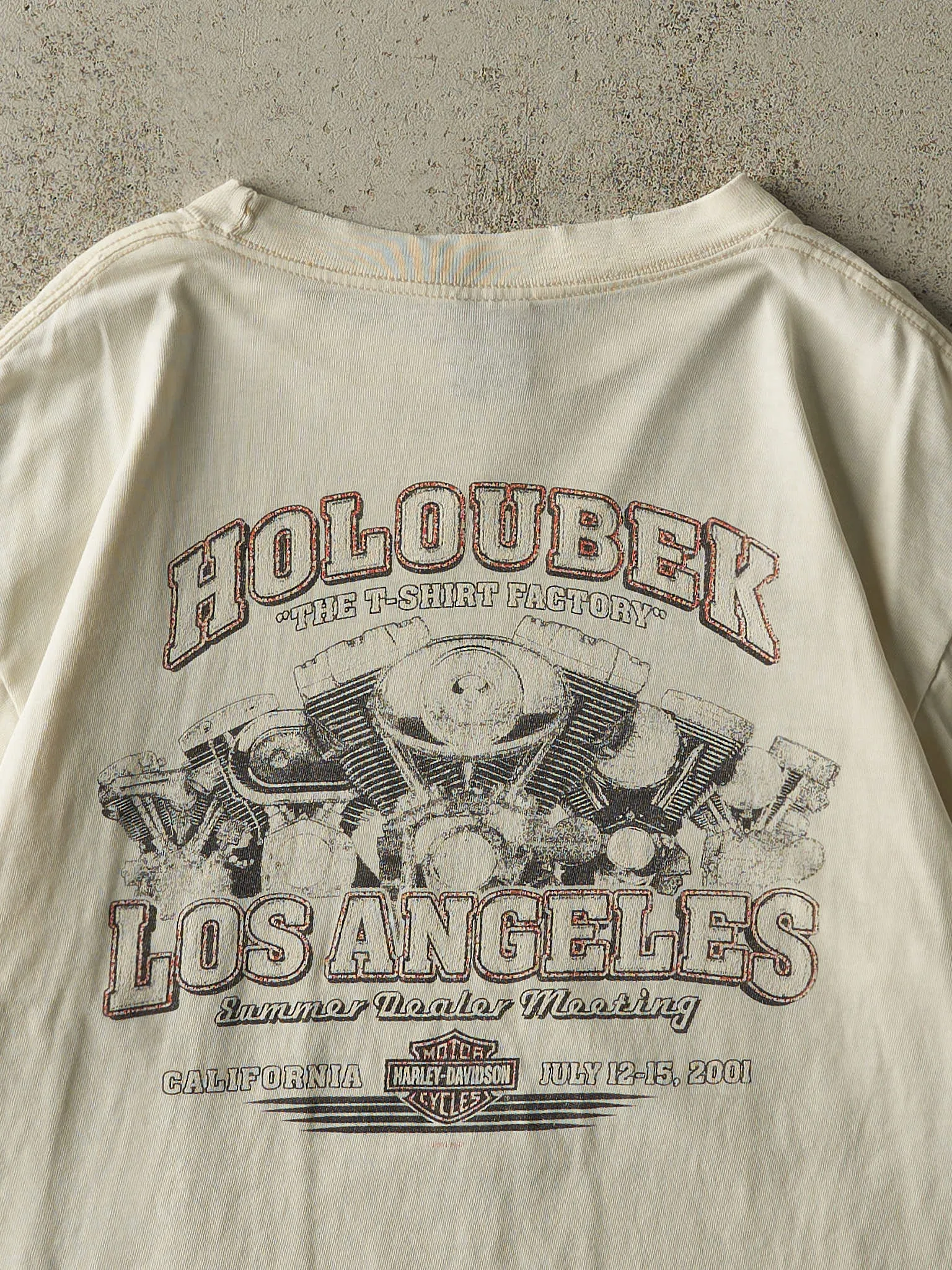 Vintage 00' Beige Los Angeles California Harley Davidson Tee (L/XL) sold by Rebalance Vintage product image thumbnail 5
