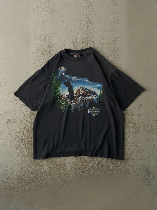 Vintage 89' Faded Black Toledo Ohio Harley Davidson Single Stitch Tee (L/XL) sold by Rebalance Vintage