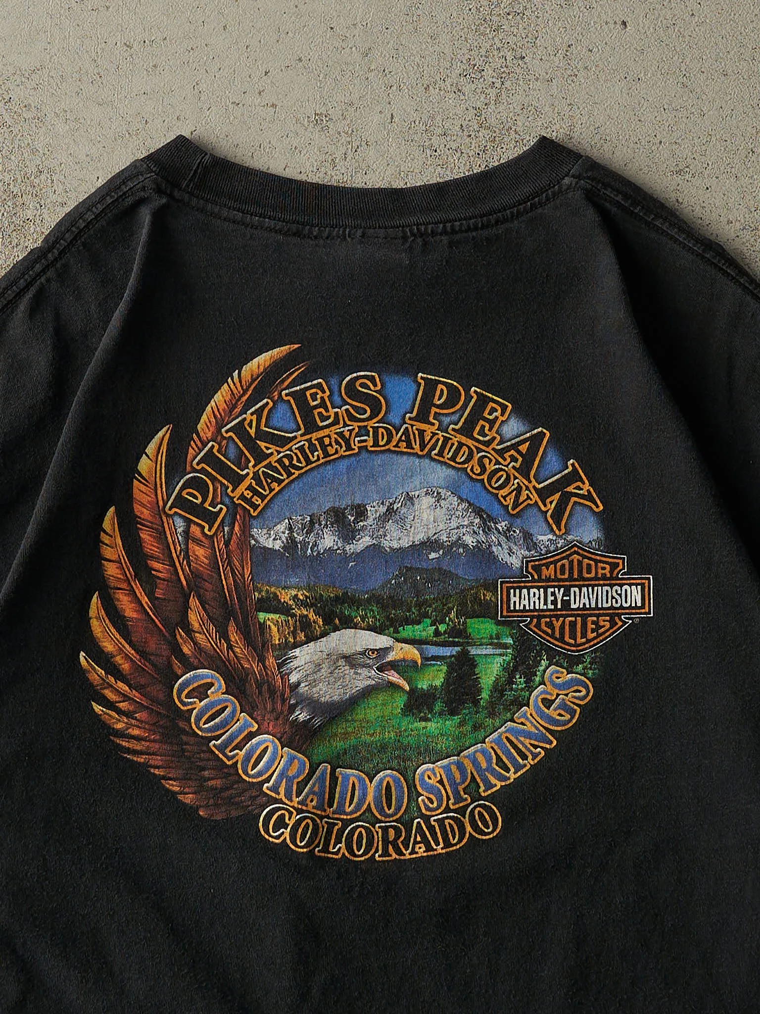 16' Black Colorado Springs Harley Davidson Tee (XXL) sold by Rebalance Vintage product image thumbnail 4